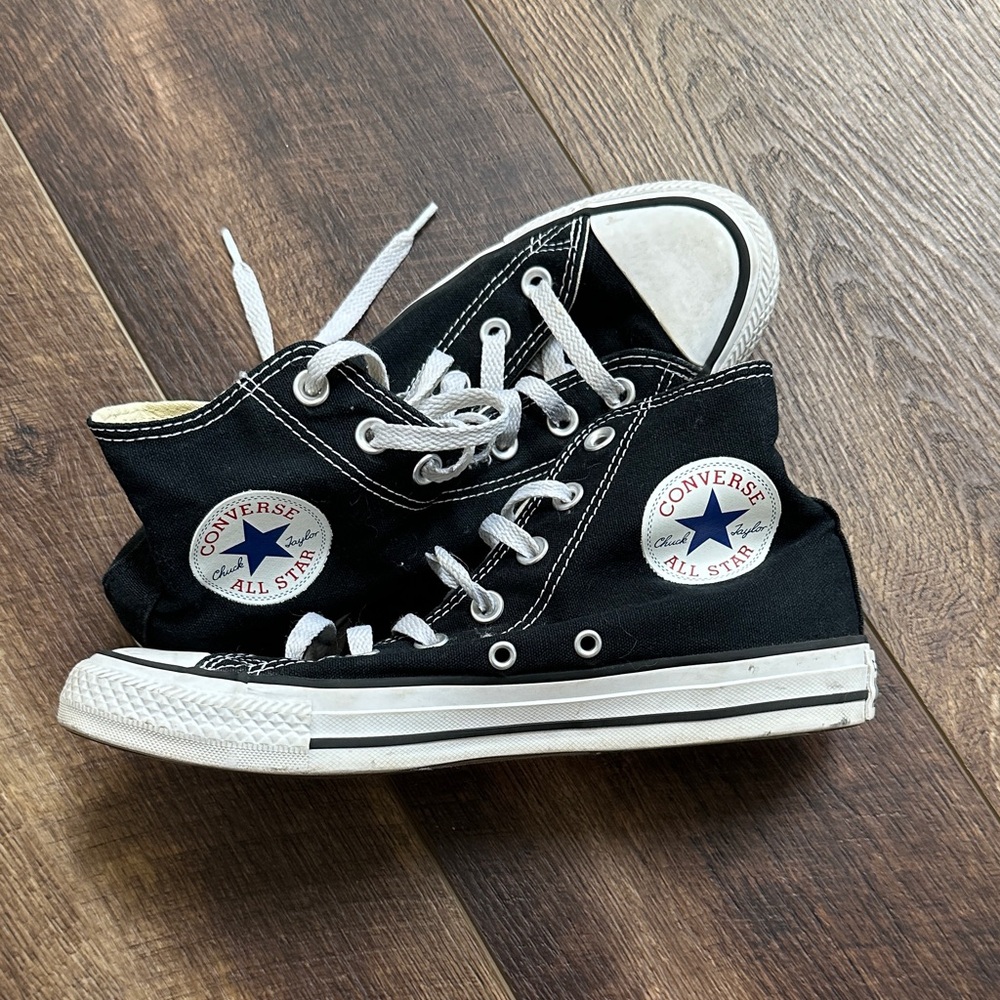 Converse Kids Black and White High-Top Sneakers